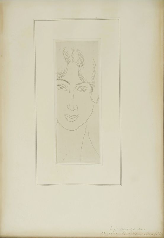 Mlle Landsberg au long visage (Eau-forte) - Henri  MATISSE