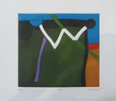 Zigzag blanc (Aquatint) - Bertrand DORNY