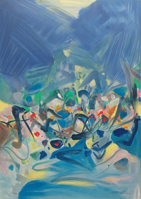 Komposition XXX (Farblithographie) - Teh-Chun CHU