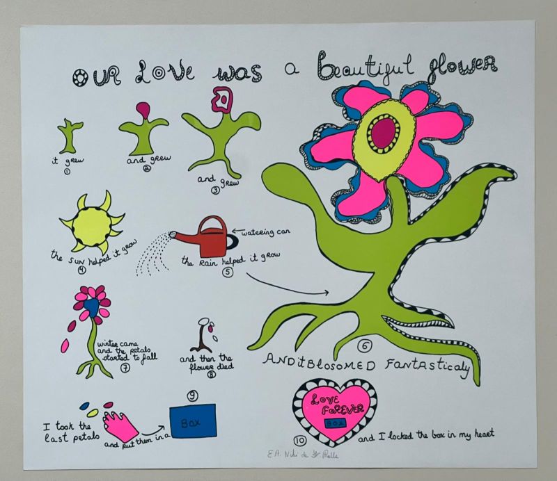 Our Love was a beautiful flower (Serigrafía) - Niki DE SAINT PHALLE