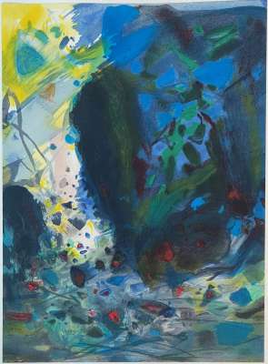 Saison bleue (Planche I) (Farblithographie) - Teh-Chun CHU