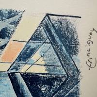 Edouard MacAvoy (1905-1991) // Paris Notre Dame et la Seine (Lithographie) — Artistes Divers — Zoom signature