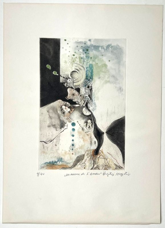 Virgil Nevjestic (1935-2009) // Naissance de l'amour (Radierung und Aquatinta) — Artistes Divers