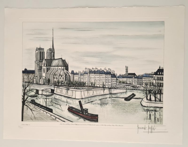 Notre Dame et la Cité (Gravure) - Bernard BUFFET
