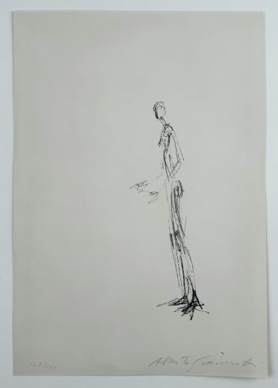 Homme Debout (Lithographie) - Alberto GIACOMETTI