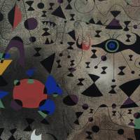 Femmes au bord du lac à la surface irisée par le passage d'un cygne (Constellations) (Pochoir) — Joan MIRO