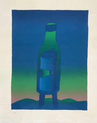 The Bottled Message (Silksreen) - Jean-Michel FOLON
