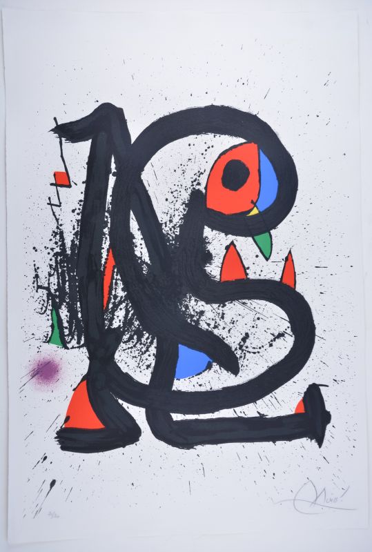 Mangeur de foudre I (Lithographie) - Joan  MIRO