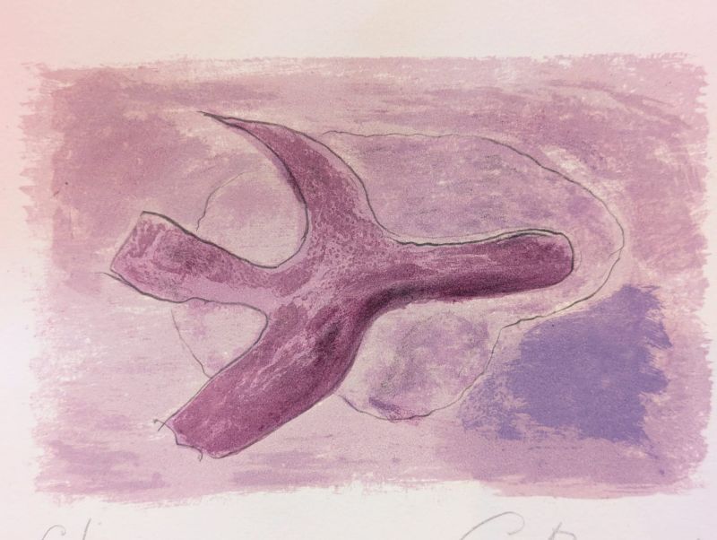 El pájaro púrpura (Litografía) - Georges BRAQUE
