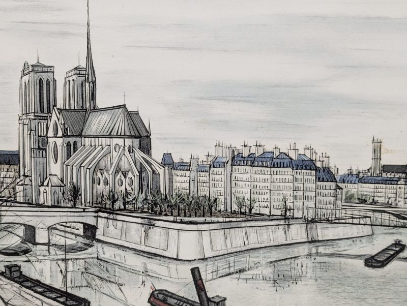 Notre Dame et la Cité (Gravure) - Bernard BUFFET