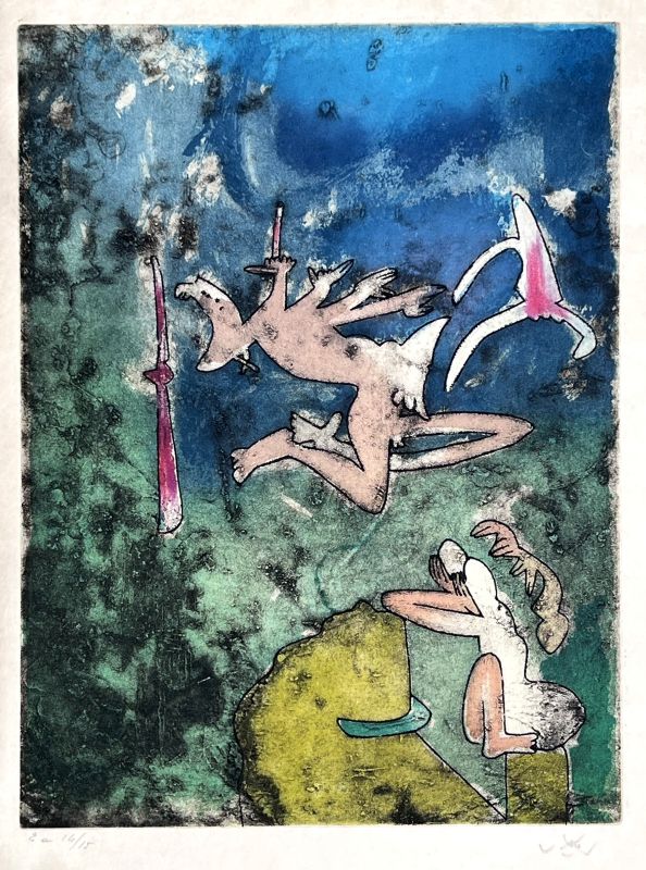 Centre Noeuds (Etching) - Roberto  MATTA