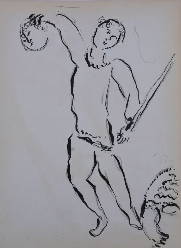David et Absalon (Lithograph) - Marc CHAGALL