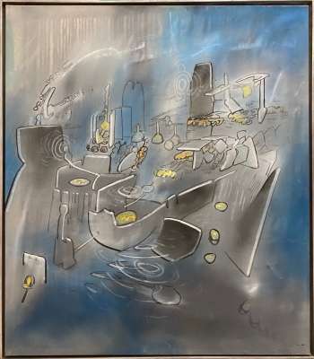 Coup de vérité (Oil on canvas (modern)) - Roberto  MATTA