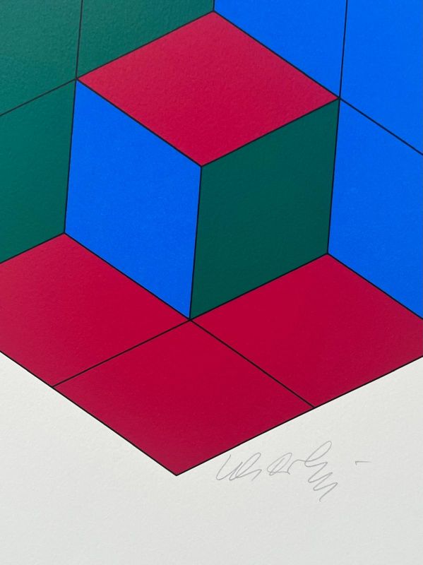 Bi-Hexa (Sérigraphie) - Victor  VASARELY