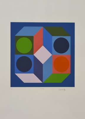 Lapidaire-C (Sérigraphie) - Victor  VASARELY