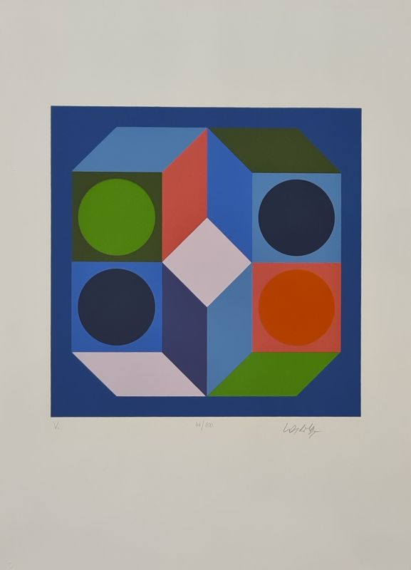 Lapidaire-C (Sérigraphie) - Victor  VASARELY