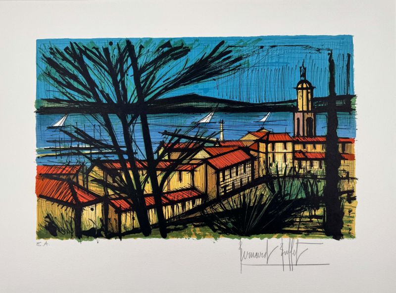 Panorama de Saint-Tropez (Lithographie) - Bernard BUFFET