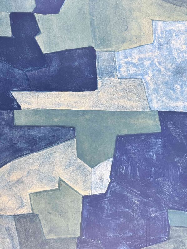 Composition bleue (Farblithographie) - Serge  POLIAKOFF