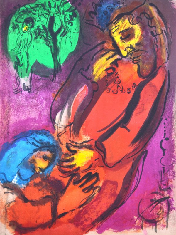 David et Absalon (Lithograph) - Marc CHAGALL