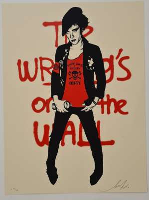 Writing On The Wall Cream (Serigrafía) - Shepard FAIREY