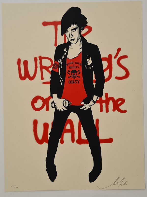 Writing On The Wall Cream (Sérigraphie) - Shepard FAIREY