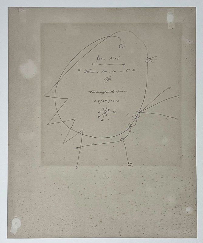 Frau in der Nacht (KConstellations) (Schablone) - Joan  MIRO