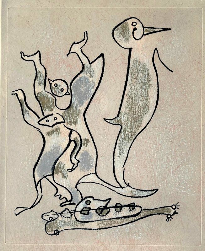 Hunden und Wölfen (Radierung und Aquatinta) - Max ERNST