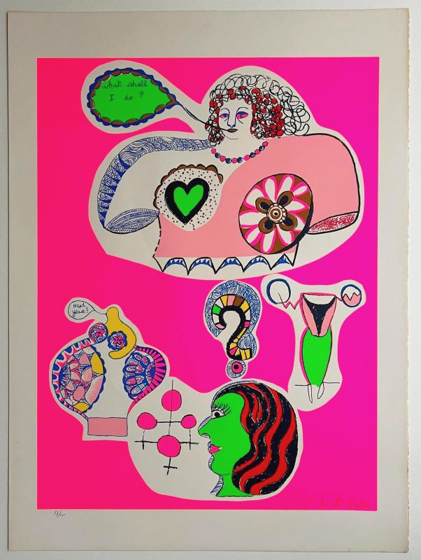 Nana Power (Planche xVIi) :  What shall I do ? (Sérigraphie) - Niki DE SAINT PHALLE