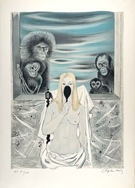 Roger Chapelain-Midy (1904-1992) // Nu aux singes (Lithograph) — Artistes Divers — Front view