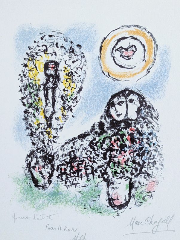 La Mise en mots (Lithograph) - Marc CHAGALL