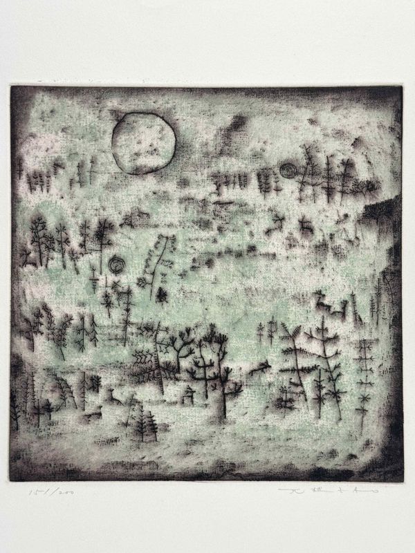 Paysage au soleil (Eau-forte) - Wou-ki  ZAO