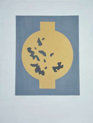 Formas simétricas con copos aleatorios (Litografía) - Hans ARP