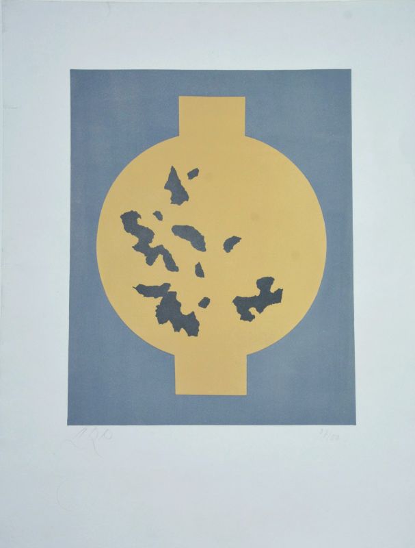 Formas simétricas con copos aleatorios (Litografía) - Hans ARP