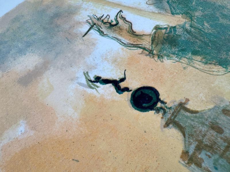 Lucien Fontanarosa (1912-1975) // Gondoliers à Venise (Litografía) — Artistes Divers — Vista de detalle