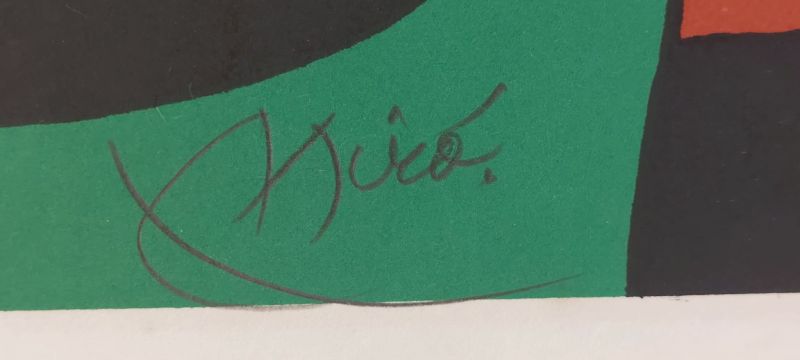 El lagarto de plumas doradas (Litografía) - Joan  MIRO