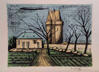 Saint-Servan, the Solidor Tower (Lithograph) - Bernard BUFFET