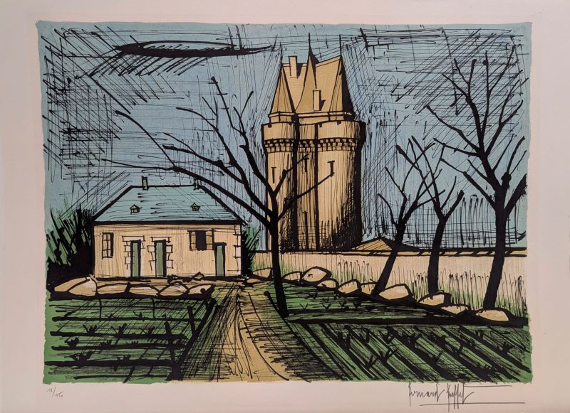 Saint-Servan, the Solidor Tower (Lithograph) - Bernard BUFFET