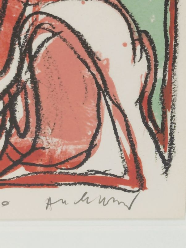 Schismes (Litografía) — Pierre ALECHINSKY — Detalle de la firma