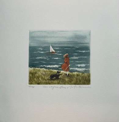 Les vagues bleues (Eau-forte et aquatinte) - Annapia ANTONINI