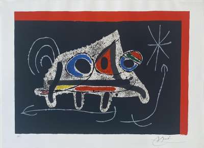 Le lézard aux plumes d'or (Farblithographie) - Joan  MIRO