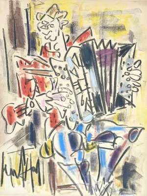 The accordion-playing (Pastel (modern)) -  GEN PAUL