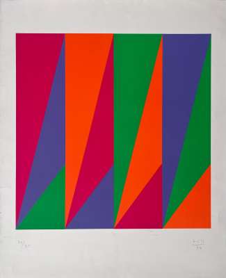 Variación en tres colores (Litografía) - Max BILL