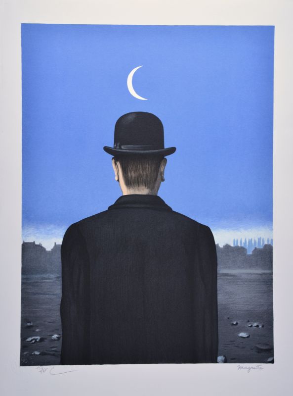 Der Lehrer (Farblithographie) - René MAGRITTE