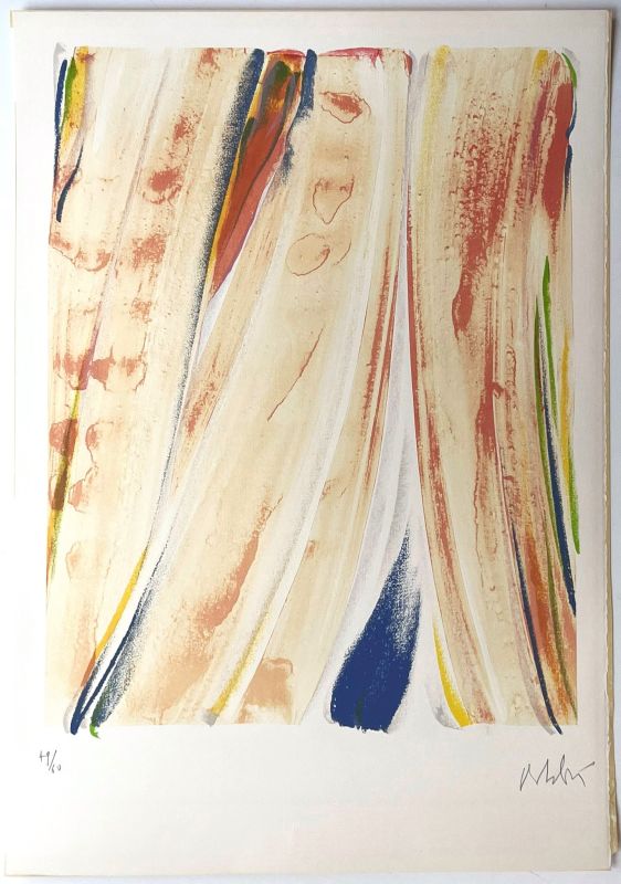 The Red Curtain (Lithograph) - Olivier DEBRE