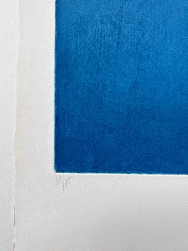 Composition bleue et rouge XXXI (Eau-forte et aquatinte) - Serge  POLIAKOFF