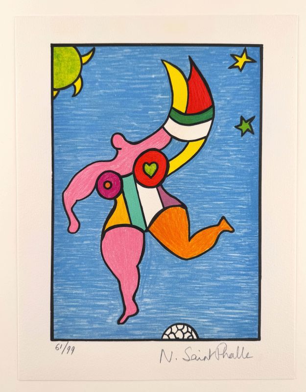 Nana arc-en-ciel (Farblithographie) - Niki DE SAINT PHALLE
