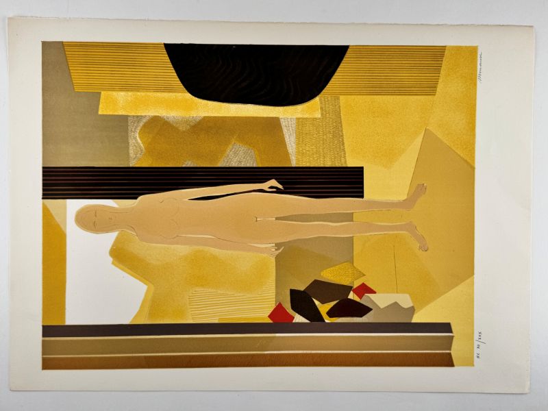 André Minaux (1923-1986) // Nu dans l'atelier (Litografía) — Artistes Divers — Vista con márgenes
