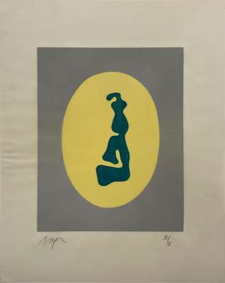 Re-circled sun (Wood engraving) - Hans ARP