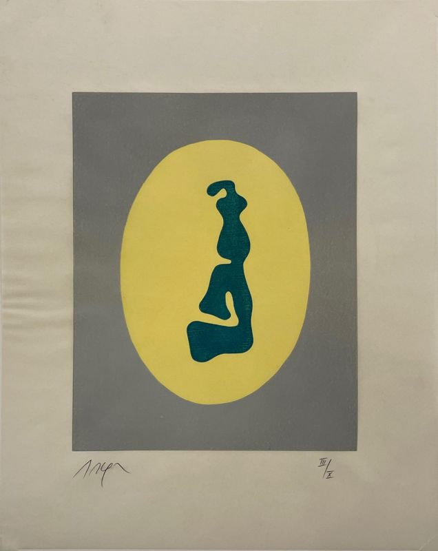 Soleil recerclé (Grabado en madera) - Hans ARP