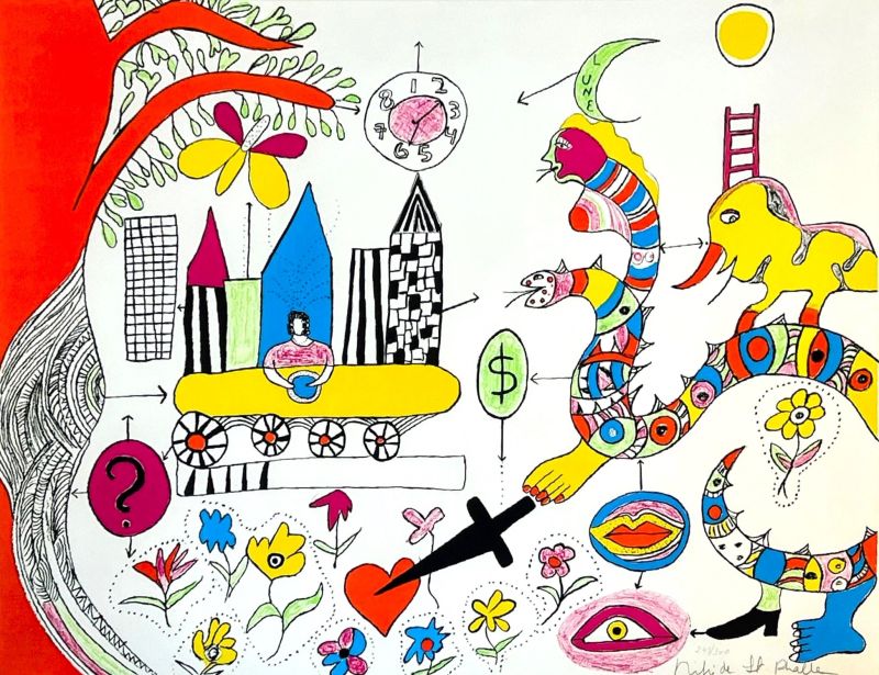 Rêve d'une jeune fille (Lithographie) - Niki DE SAINT PHALLE